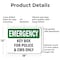 Signmission Key Box For Police And EMS Only!, 18 in W x Rectangle, Aluminum OS-2PACK-EM-A-1218-L-10341 - alternate 7